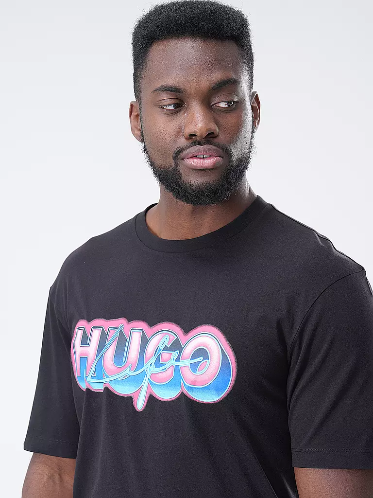 HUGO T-Shirt NILLUMI schwarz