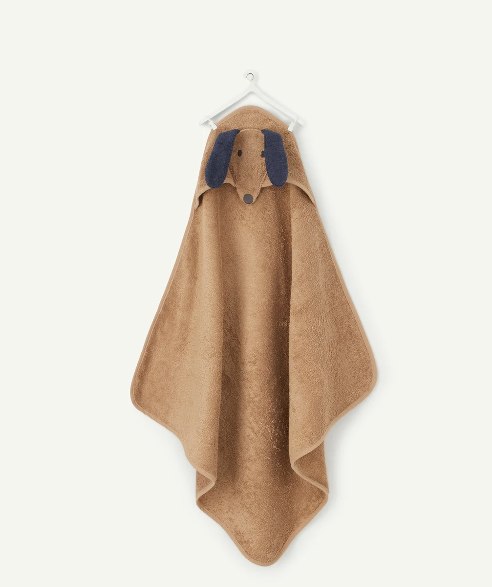 LIEWOODCAPE DE BAIN ENFANT CHIEN MARRON EN COTON BIOLOGIQUE