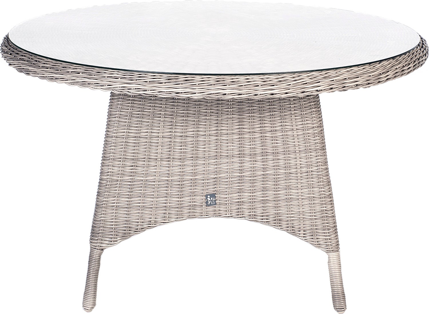 Intratuin eettafel Lima witgrijs D 125 H 76 cm