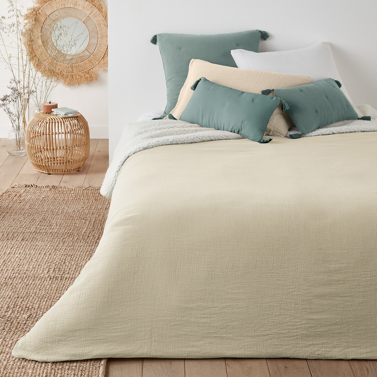 LA REDOUTE INTERIEURS<br>Effen bedprei em tetra/sherpa Kumla