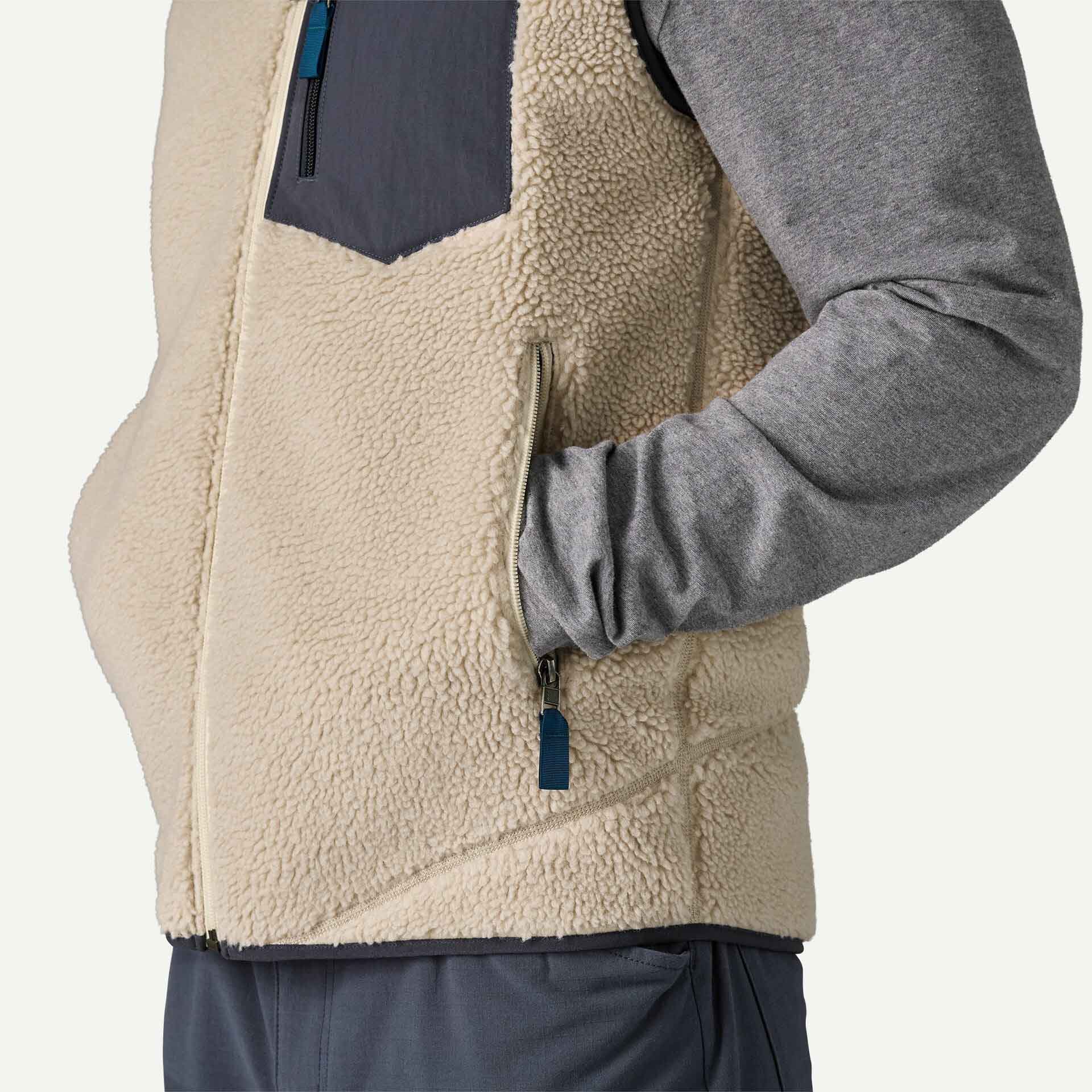 Classic Retro-X Vest Herre Natural w/Smolder Blue