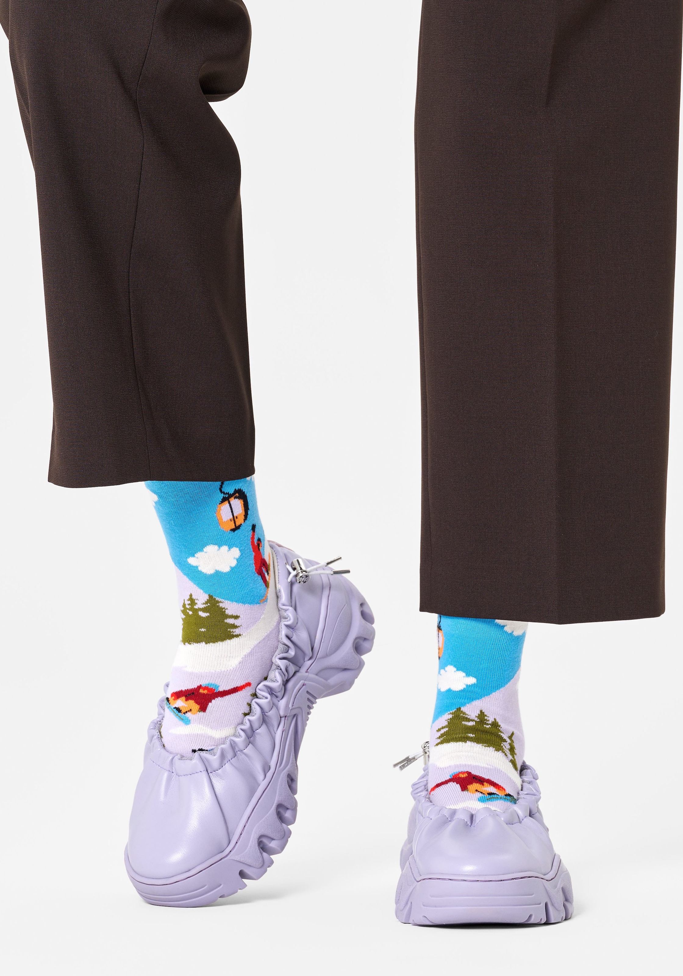 Happy Socks Langsocken 2er Pack,  mit Snowboardmotiven