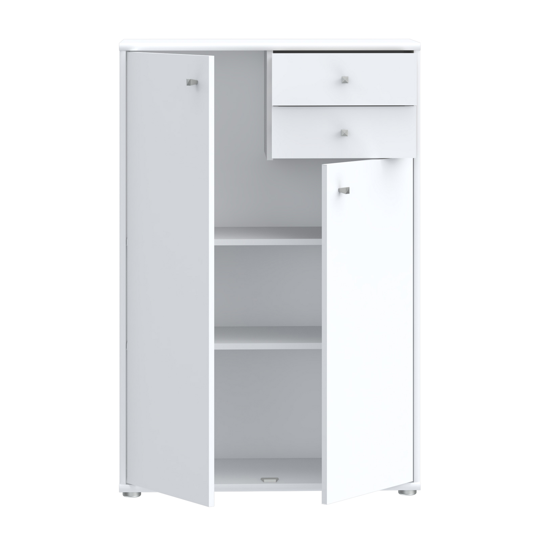 Kommode - weiß - 74 cm breit