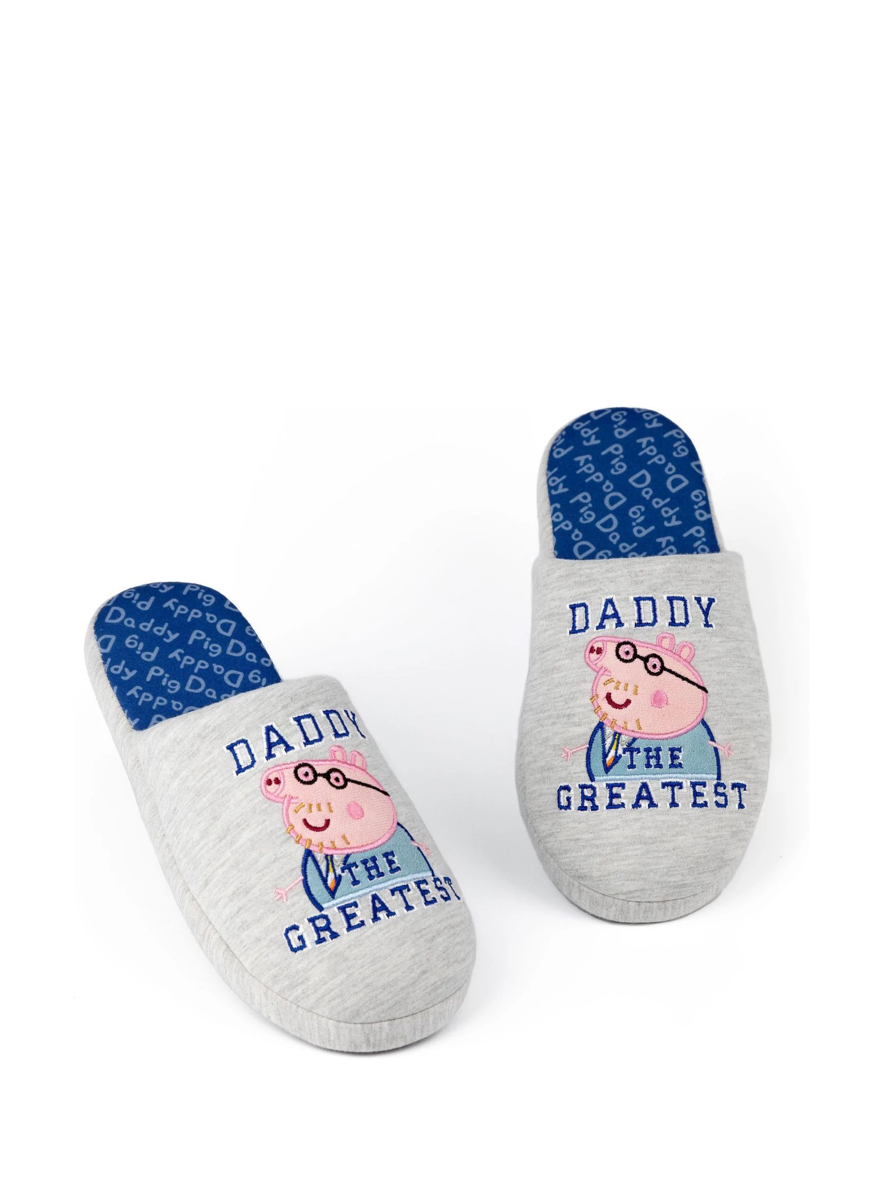 Grijs met Daddy Pig - Vanilla Underground Mr Men Mr Lazy pantoffels