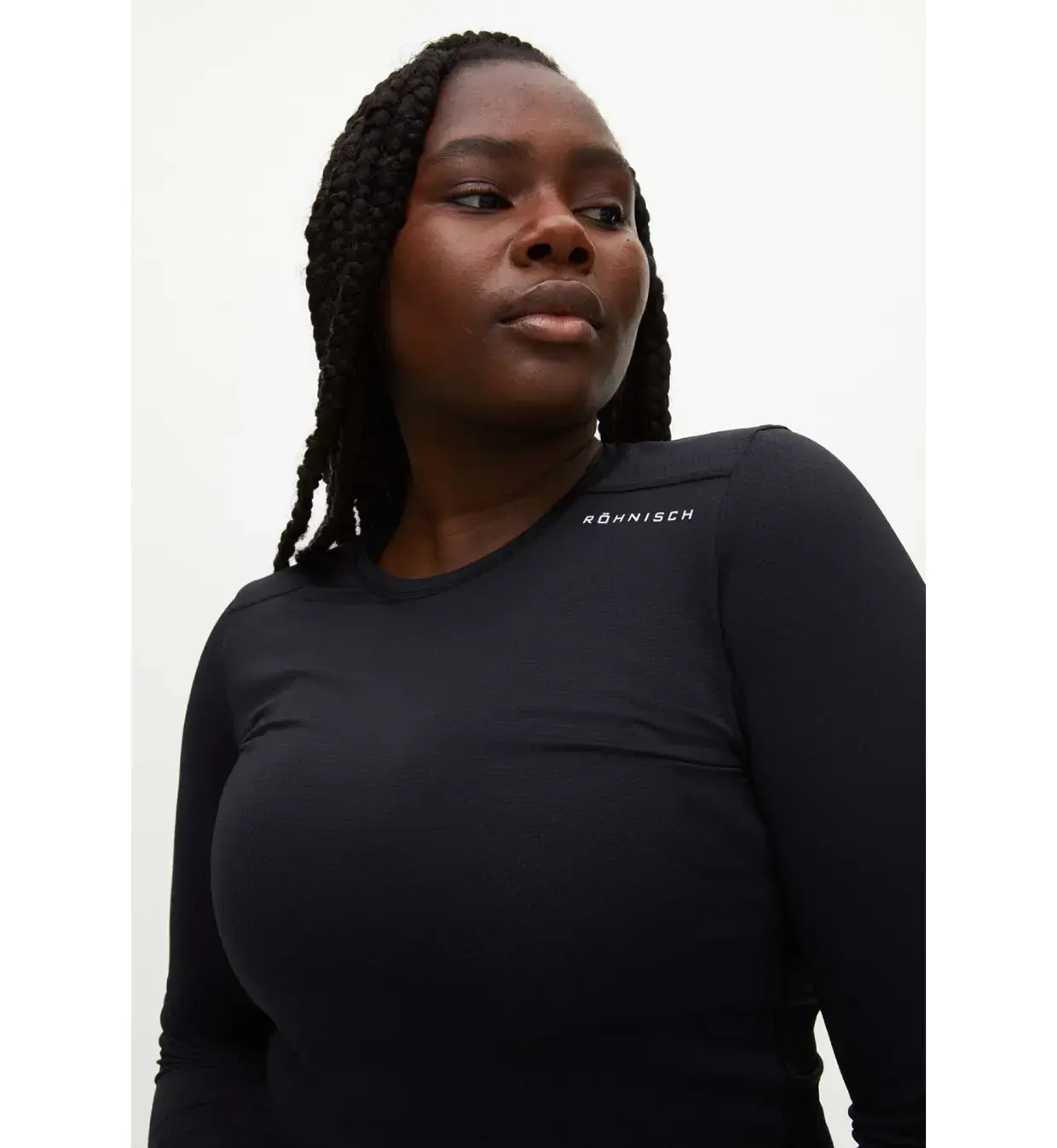 Röhnisch Jacquard Hardloopshirt Lange Mouwen Zwart Dames