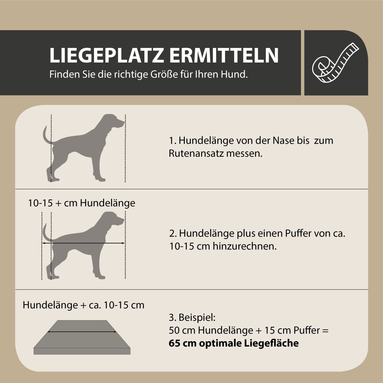 Rohrschneider ® Hundebett mit Anti-Rutsch-Boden, strapazierfähiges Kissen für Hunde und Katzen, B80 x T50 x H 7 cm, inkl. Gratis-Wassernapf