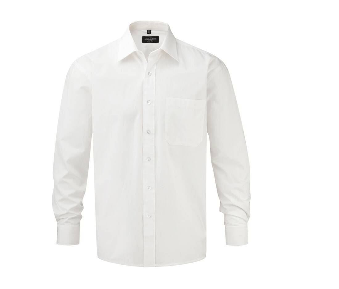 Russell Collection JZ936 - Chemise Popeline Homme 100% Coton