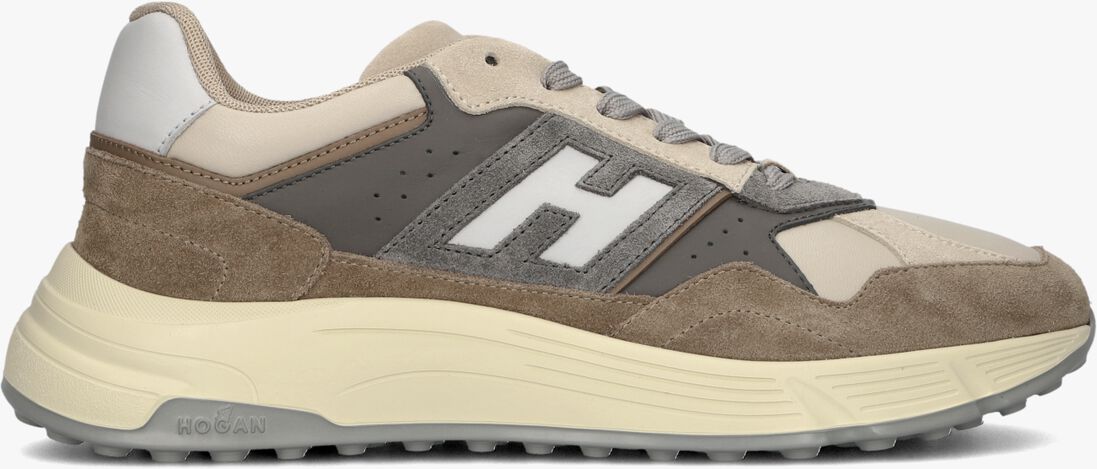 beige hogan lage sneakers hyperlight allacciato h