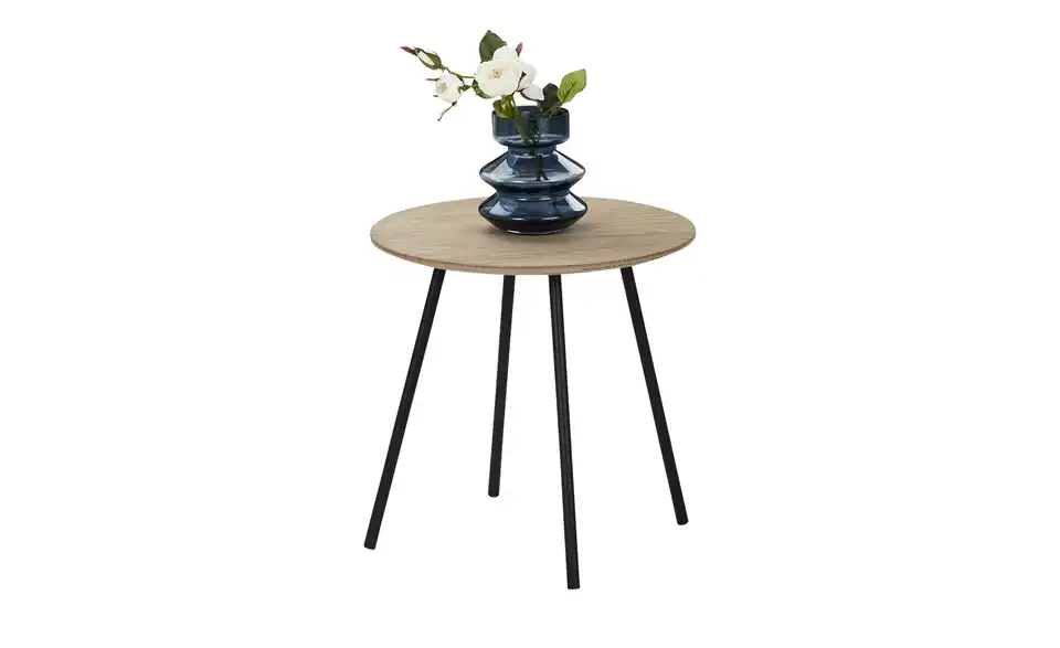 Beistelltisch Berlin 40 cm Eiche (Nachbildung), Schwarz