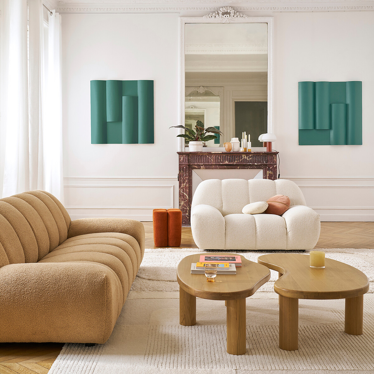 LA REDOUTE INTERIORS<br>Banco XL, estofado multi-chenille, Nuria