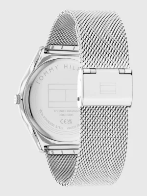 Relógio com pulseira de aço inoxidável