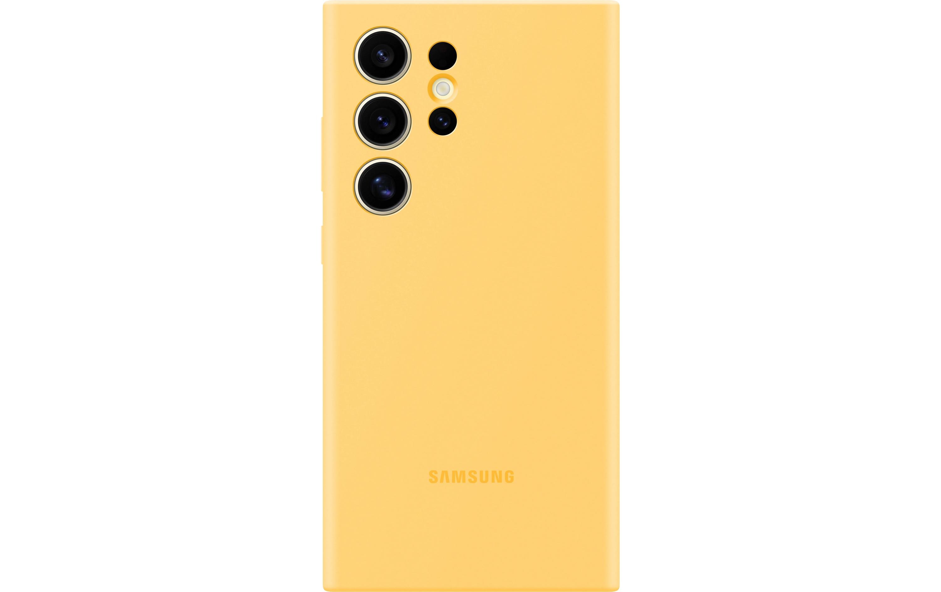 Back Cover Silicone Galaxy S24 Ultra GelbSchutzhülle für das Samsung Galaxy S24 Ultra