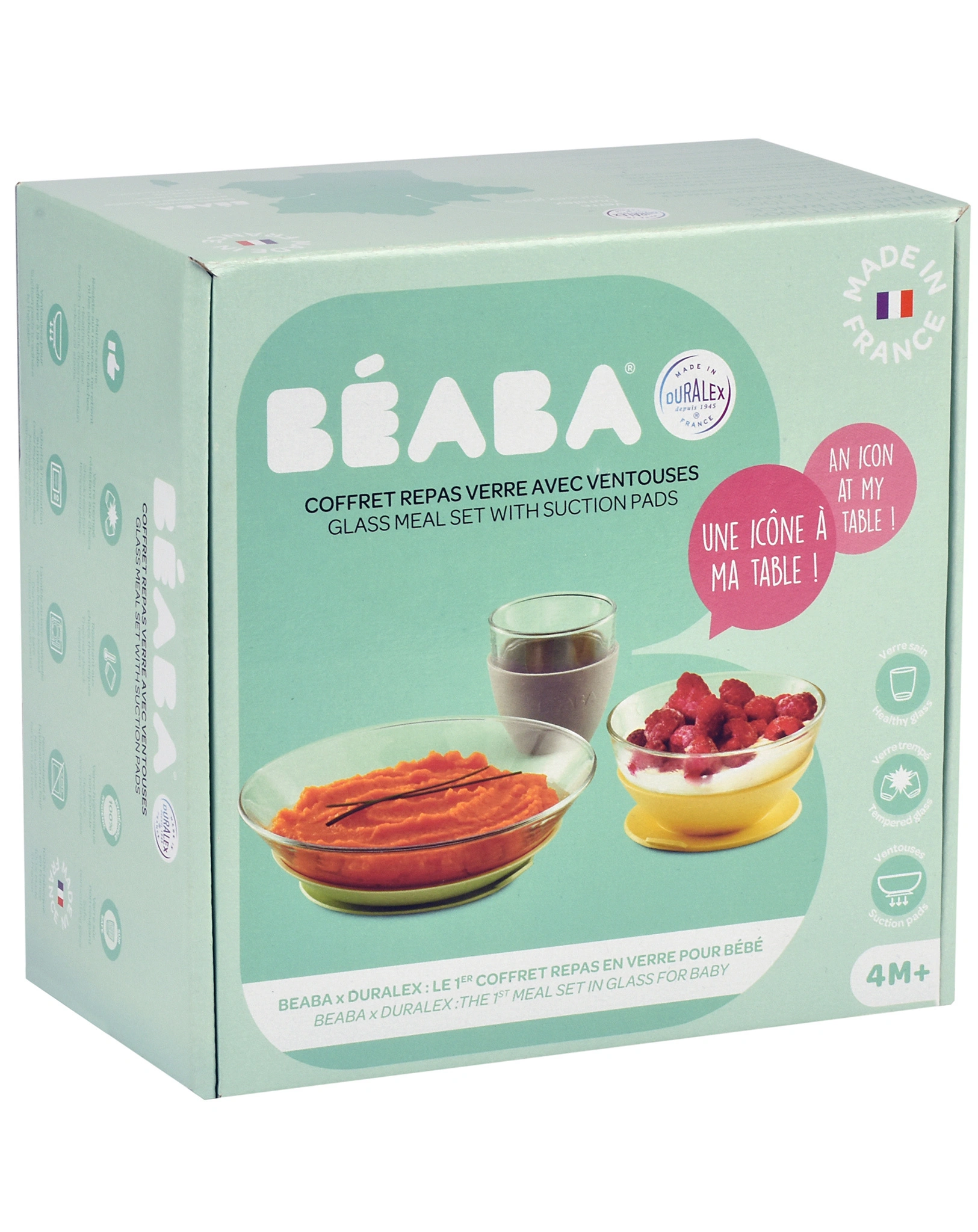 Geschirr-Set BIG MEAL 3-teilig aus Glas in bunt