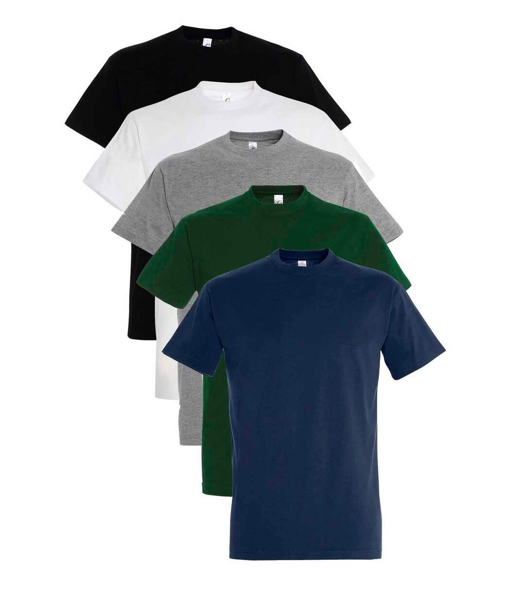 Lot 5 t-shirts manches courtes - Homme - multicolore