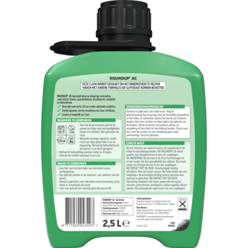 ROUNDUP® AC totaal onkruidvrij kant en klaar drukspuit navulverpakking 2,5 L