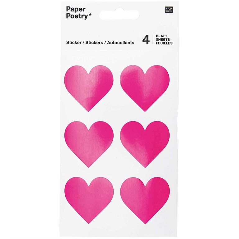 Sticker Paper Poetry Herzen