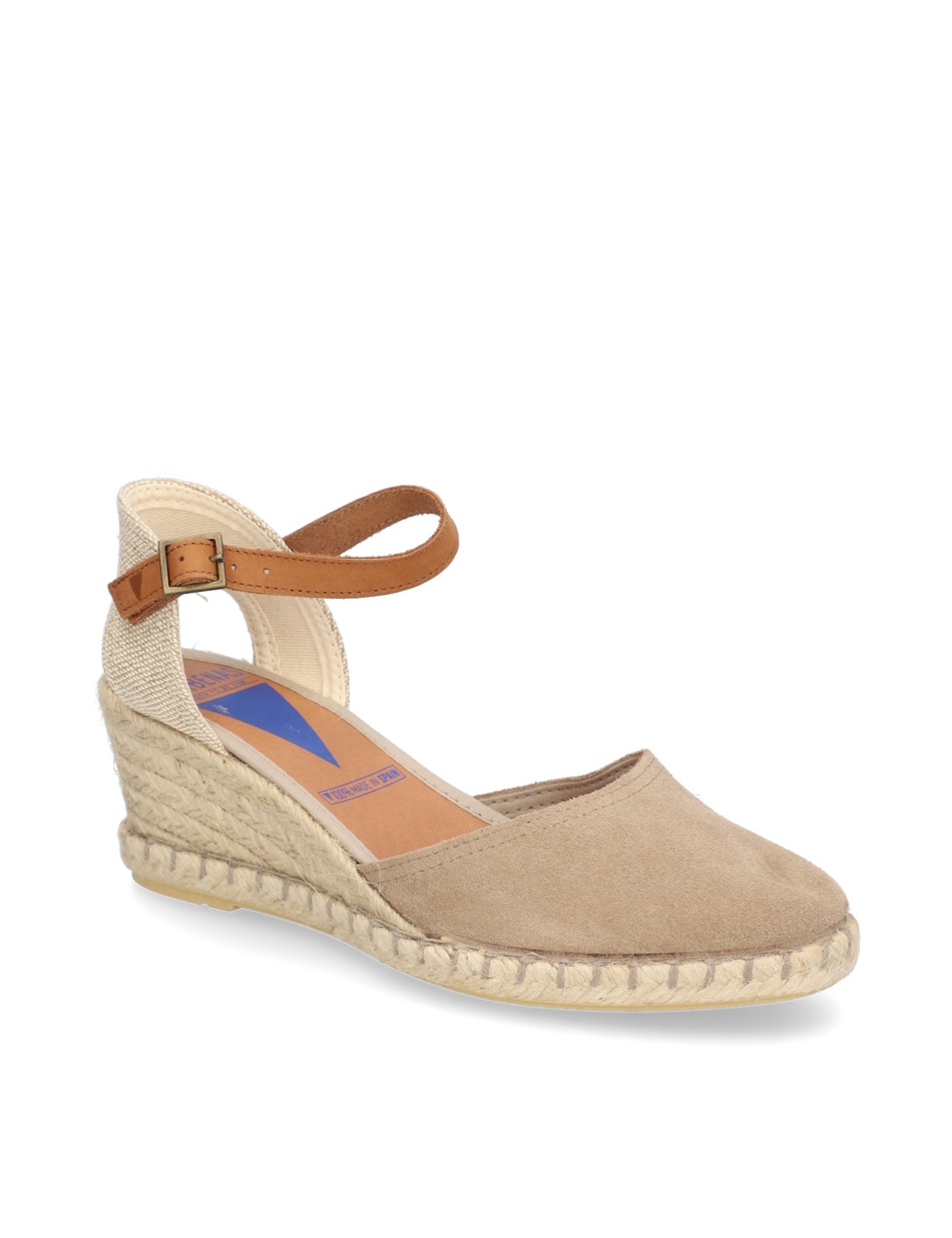 Veloursleder Keilsandale