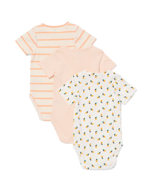 grenouillère en coton avec stretch - 3 pièces blanc cassé