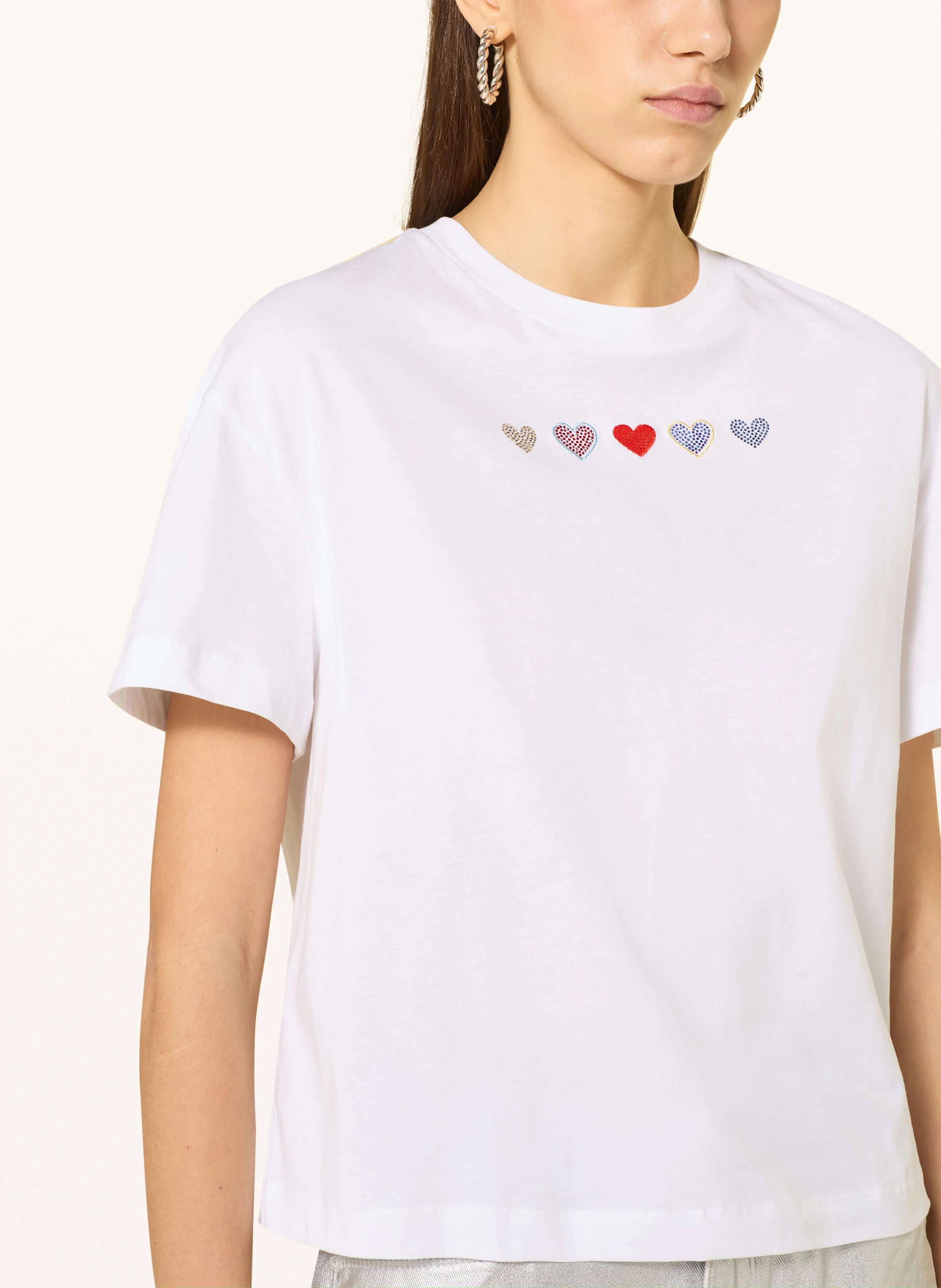 Rich & Royal T-Shirt mit Schmucksteinen