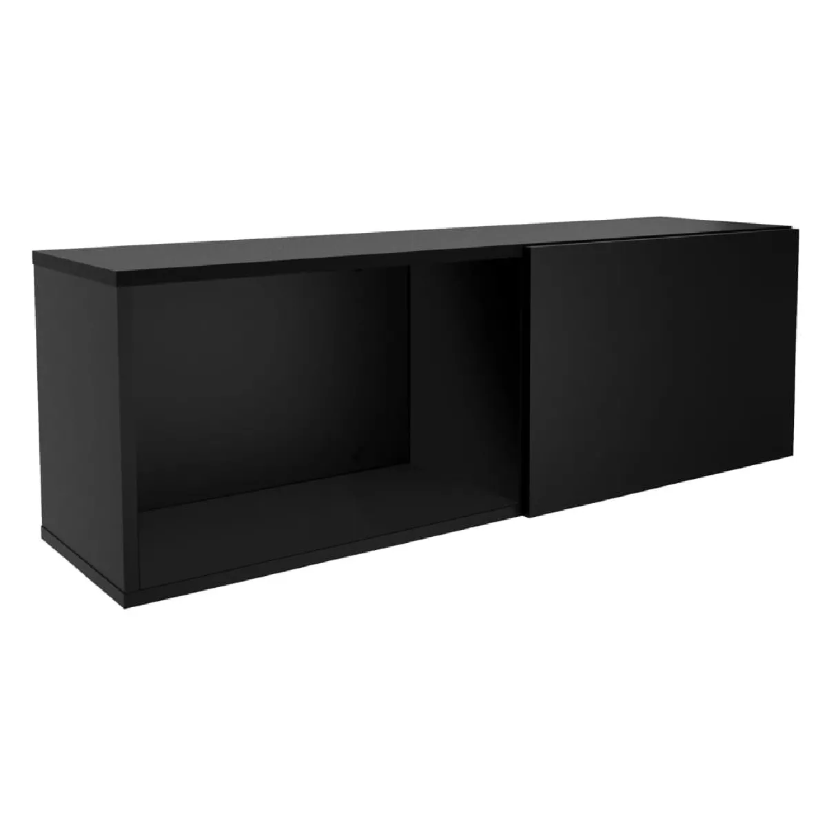 FMD Porte-manteau mural avec compartiment noir