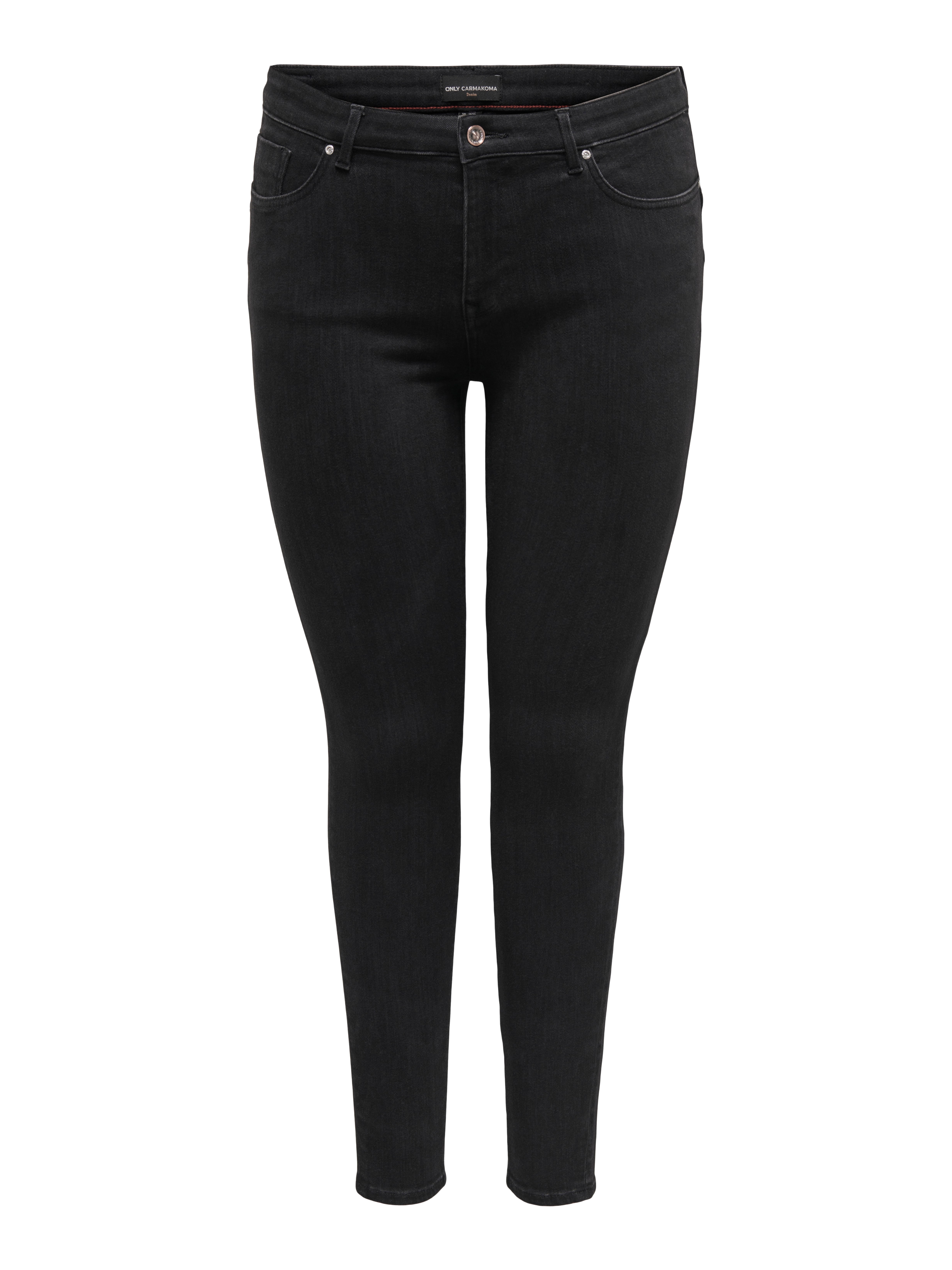 CARPOWER Mittlere Taille Skinny Fit Jeans Black Denim