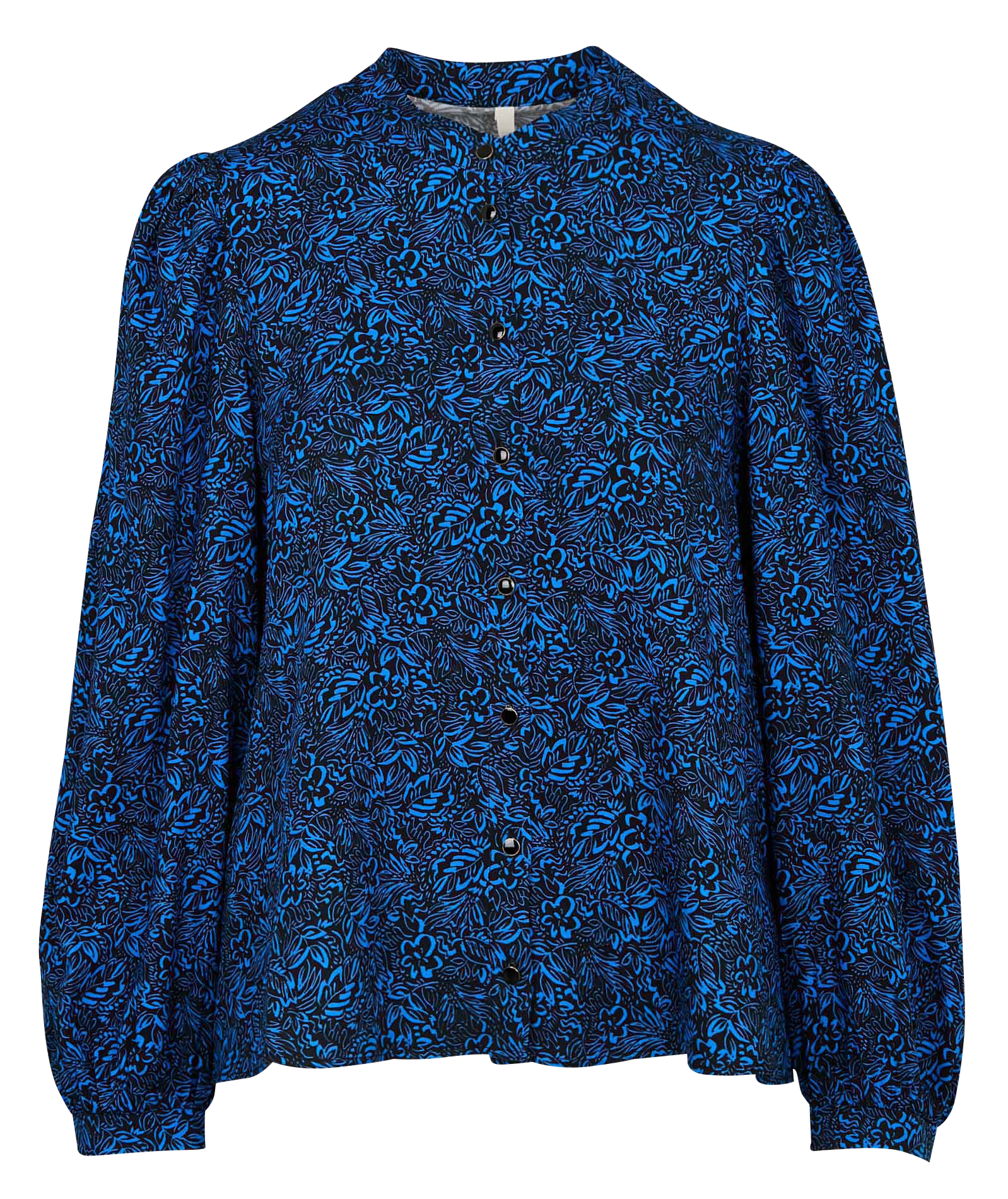 Blouse droite imprimé floral | Noir