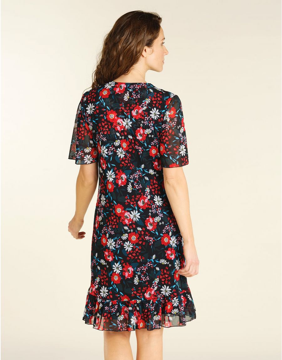 Robe à fleurs résille