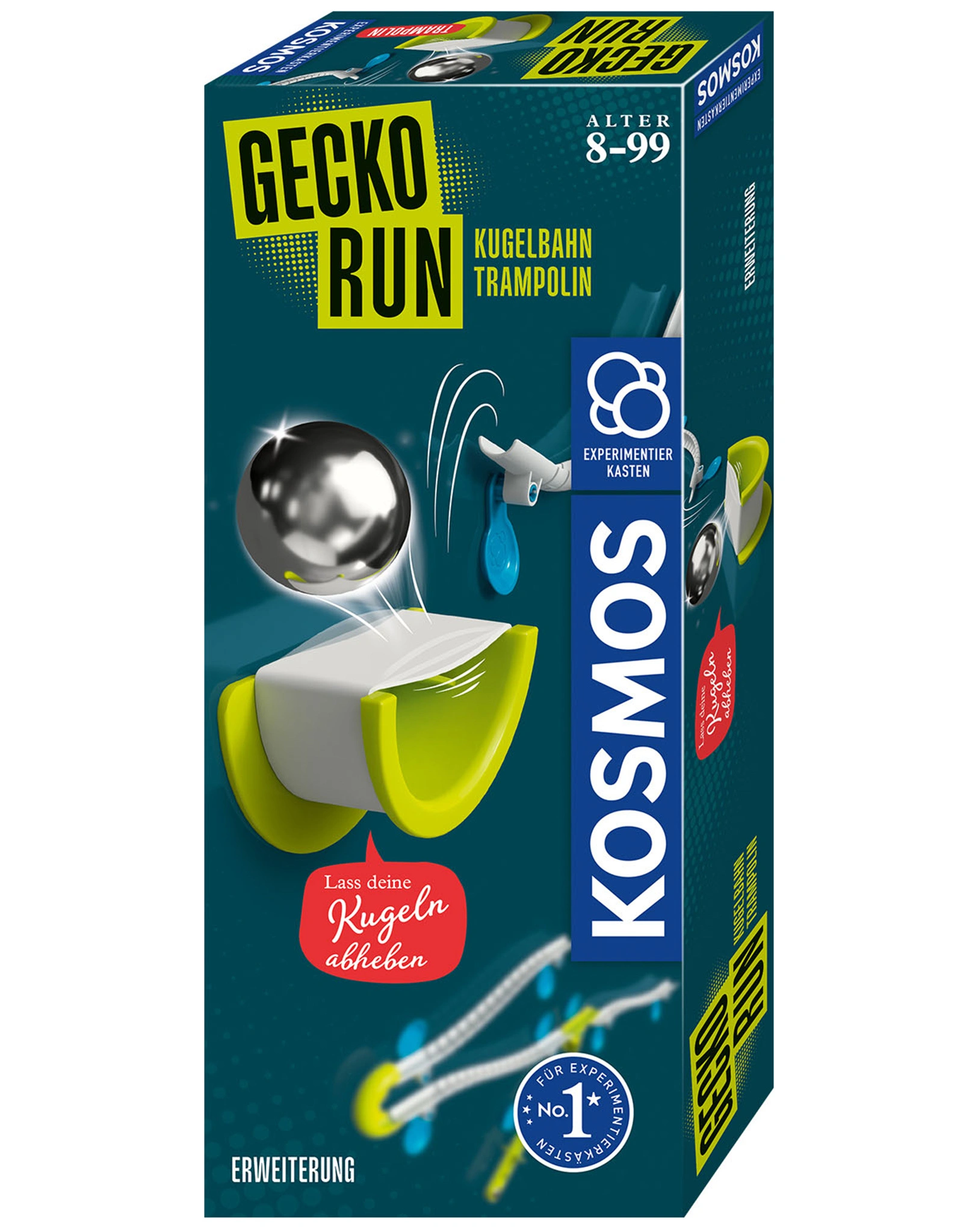 Kugelbahn-Erweiterung GECKO RUN - TRAMPOLIN in bunt