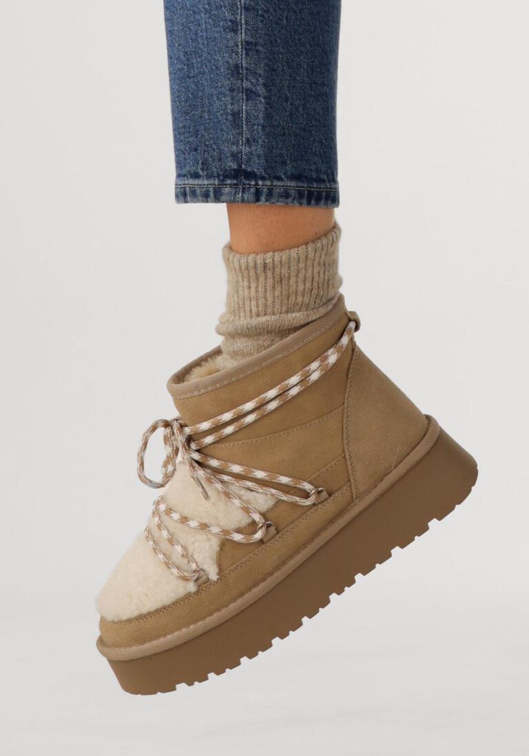 beige notre-v vachtlaarzen femm