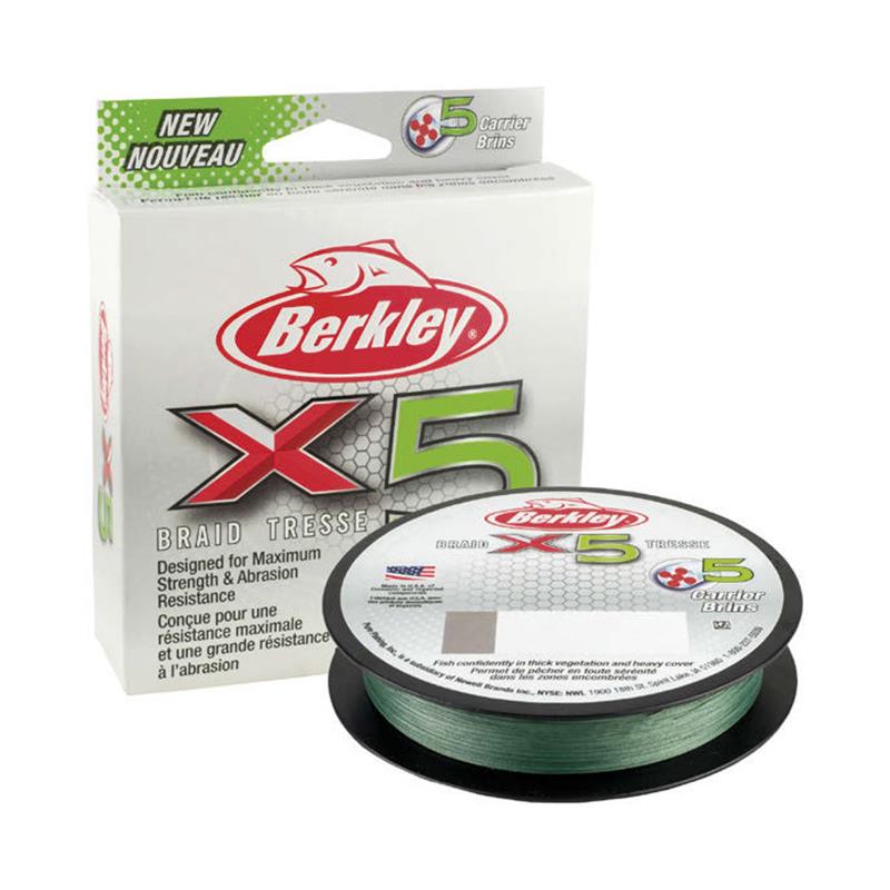 Tresse Berkley X5 Braid Low-Vis Green - 150M - Vert