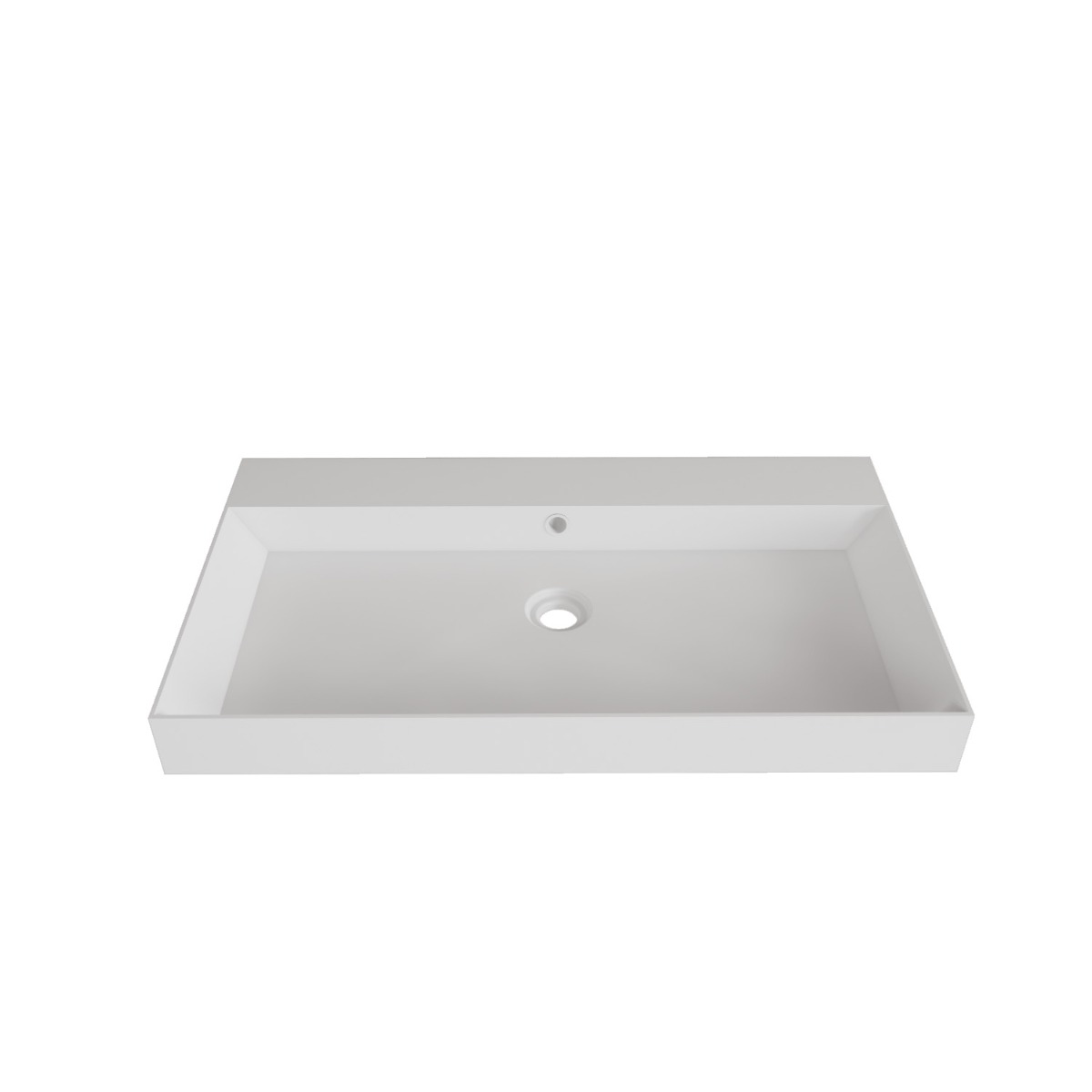 Fontana Kolo wastafelmeubel kasteel bruin 80cm mat witte wastafel 1 kraangat met ronde spiegel