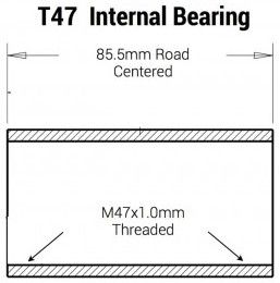 T47 TRETLAGER Hollowtech II Road  black  85.5mm