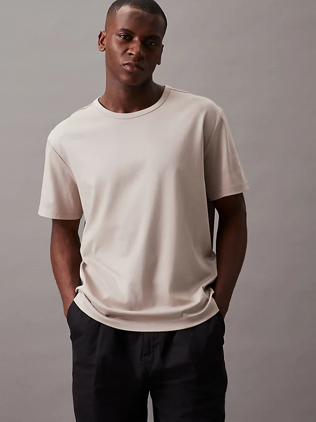 Camiseta de algodão mercerizado