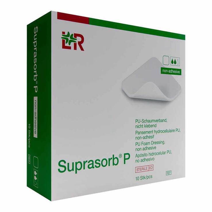 Suprasorb P PU-Schaumv.5x5 cm nicht klebend, 10 St