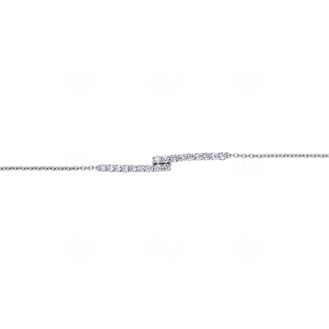 0.51 Karat Diamantarmband 750/18 K Weissgold