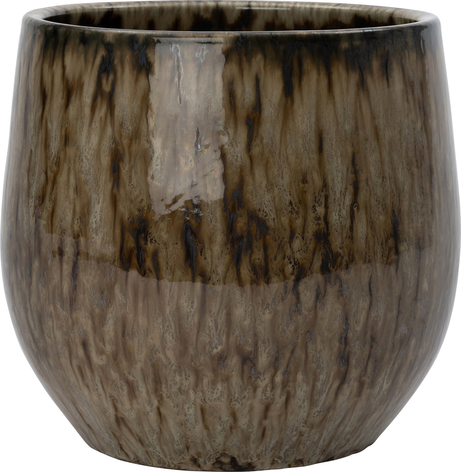 Intratuin bloempot Adna bruin D 24 H 26 cm