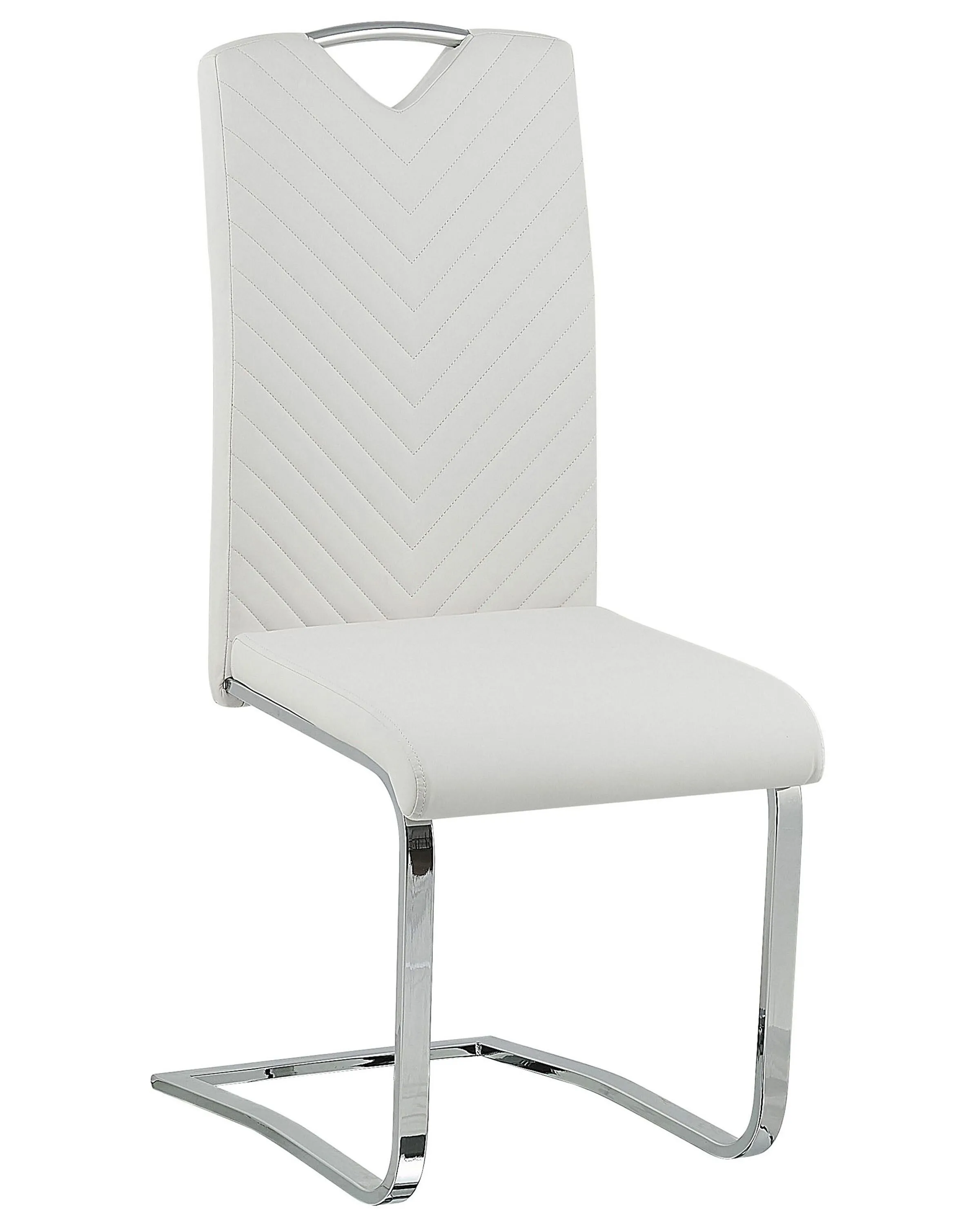 Set van 2 eetkamerstoelen PICKNES Kunstleer Gebroken wit