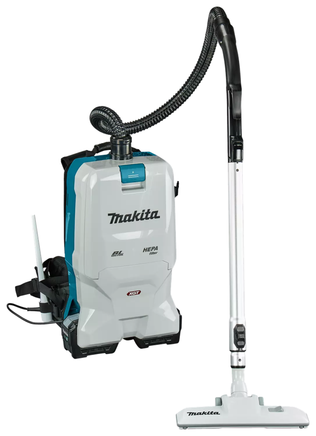 Makita VC011GL2NL1 XGT 40V Max Li-Ion Accu Rugstofzuiger Set (2x 8.0Ah) - 200 mbar