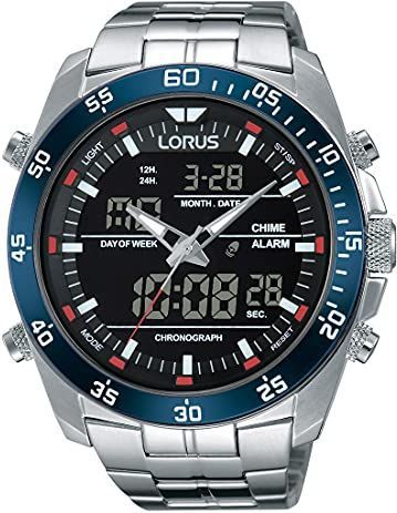Lorus - RW623AX5 - Herenhorloge - Zilver - RVS - Analoge-Digitale Tijdsaanduiding