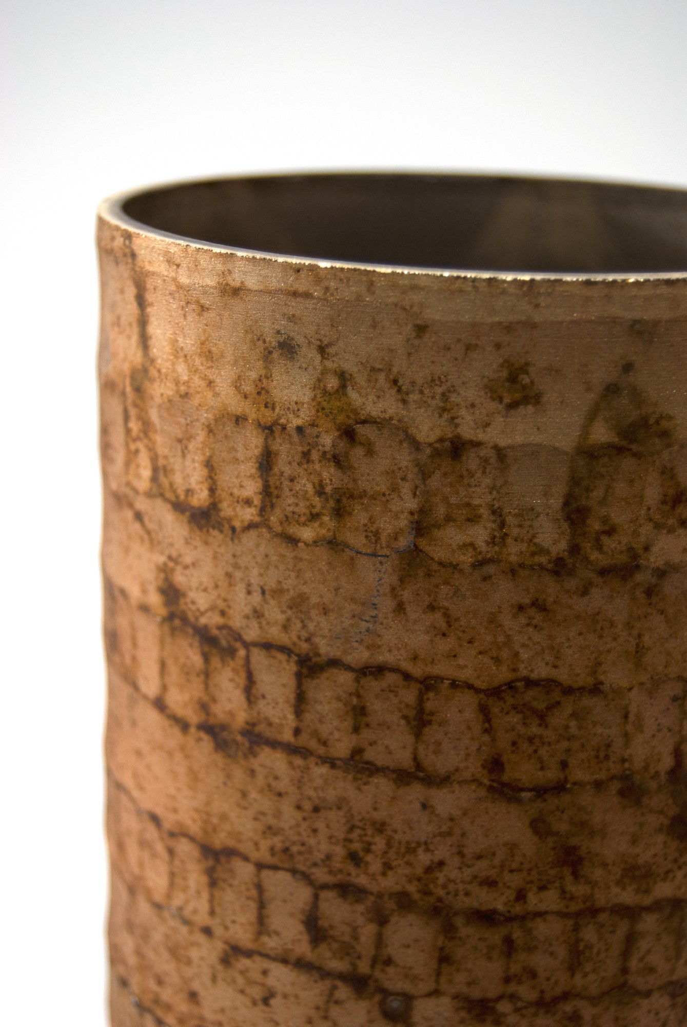 Glas-Windlicht rost, Ø 12 cm, H 16 cm von fischer's lagerhaus