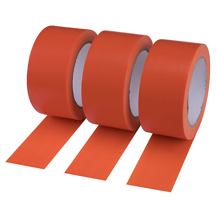 Bande de réparation PVC orange, 50 mm x 33 m - 3 pièces