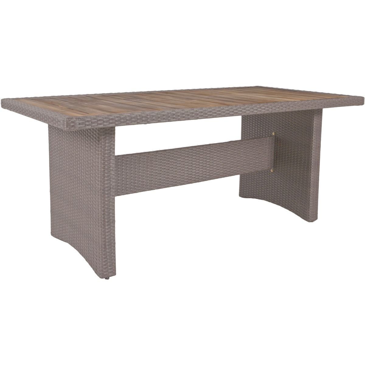Tisch BRAGA - weidenbraun - schwarz - Akazie - 180x90 cm