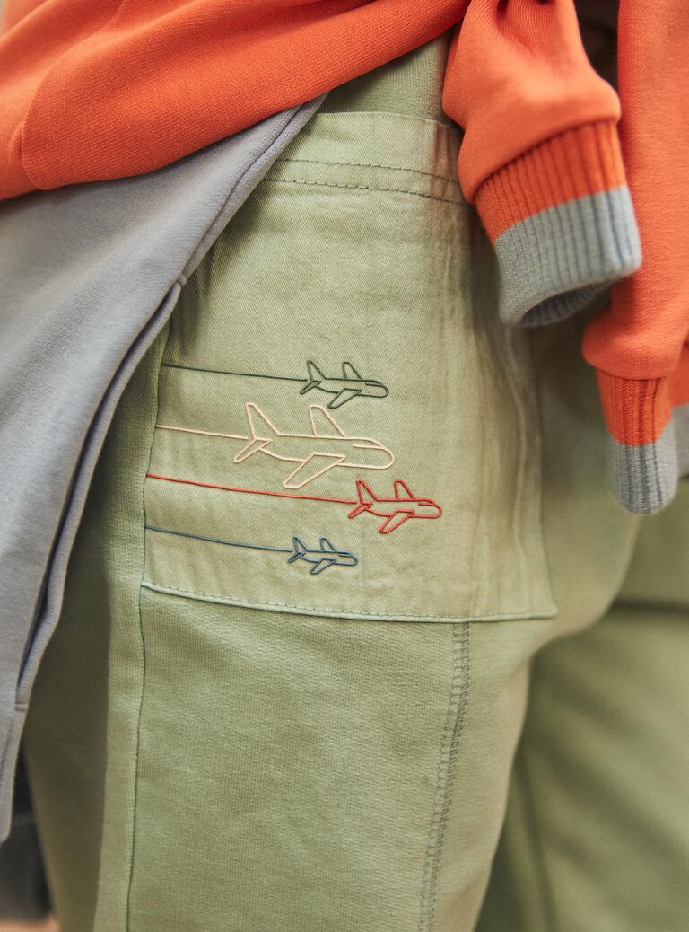 Pantalon vert en molleton
