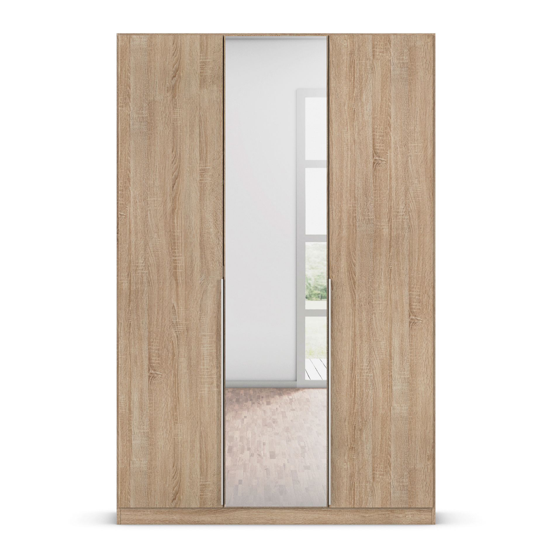 Drehtürenschrank - Sonoma Eiche - 3-türig - 136x210 cm