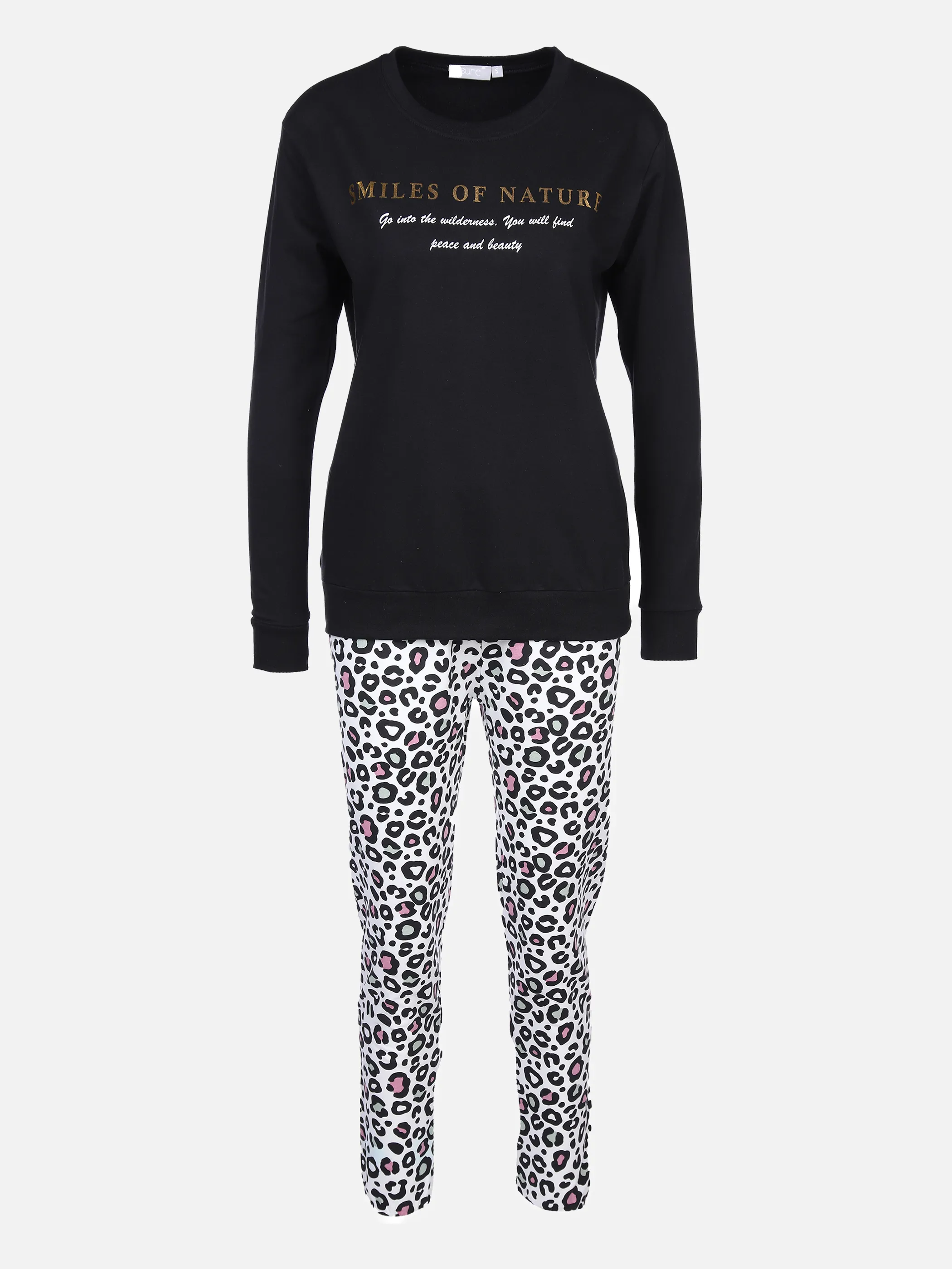 Damen Hausanzug mit Leoprint