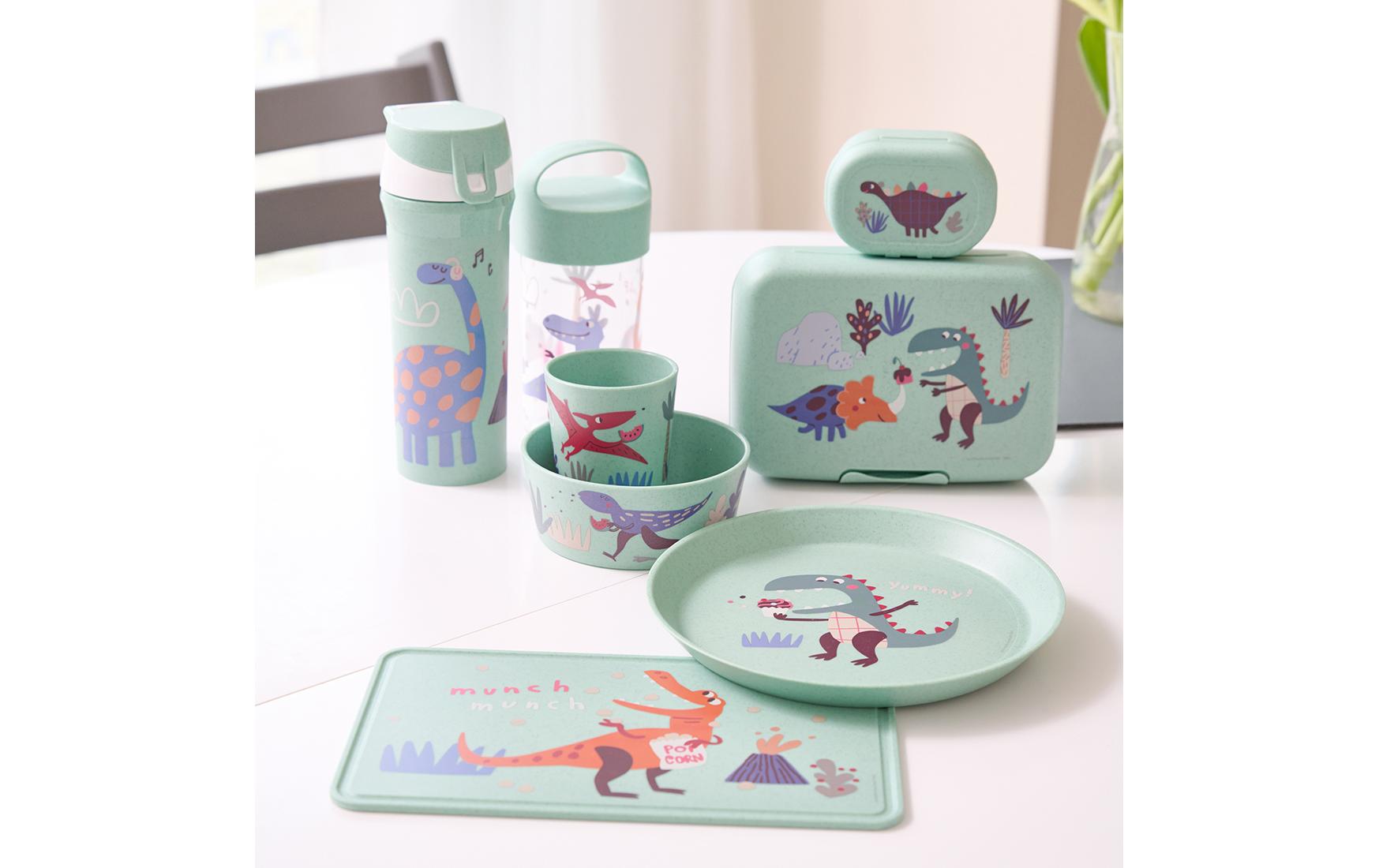 Kinderteller CONNECT REX sage green 400 mlBaby-Teller aus Biokunststoff