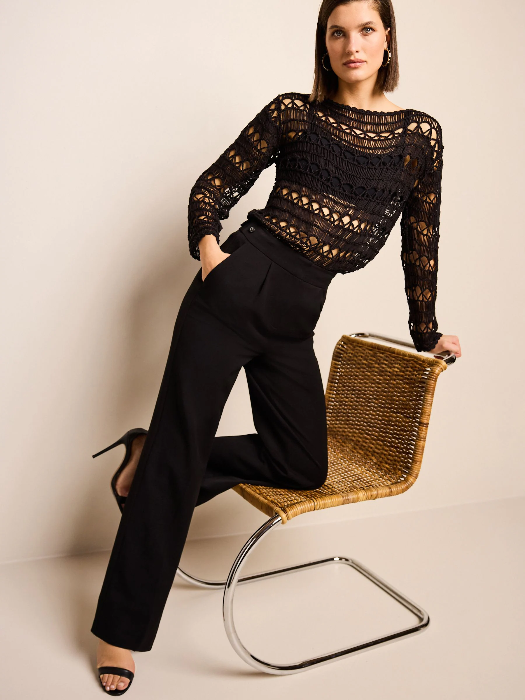 Zwart - Hourglass broek op maat