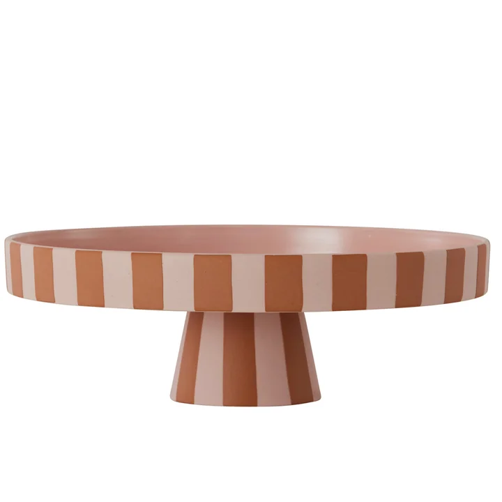 OYOY - Toppu Tablett, Ø 27 x H 9 cm, rosa / karamell