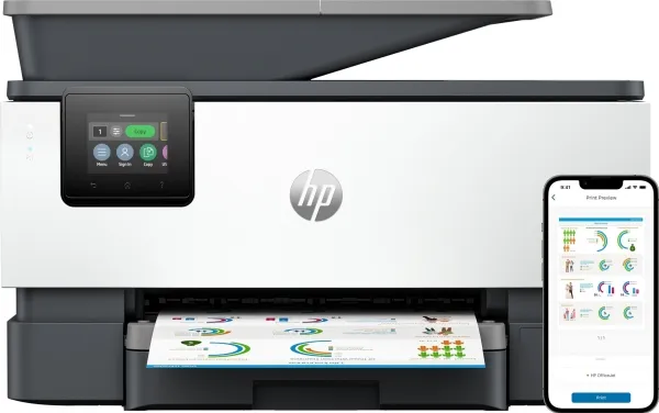 HP Officejet Pro 9120b All-in-One - Multifunktionsprinter - farve - blækprinter - Legal (216 x 356 mm) (original) - A4/Legal (medie) - op til 19 spm (kopiering) - op til 20 spm (udskriver) - 250 ark - 33.6 Kbps - USB 2.0, LAN, Wi-Fi(n), USB vært