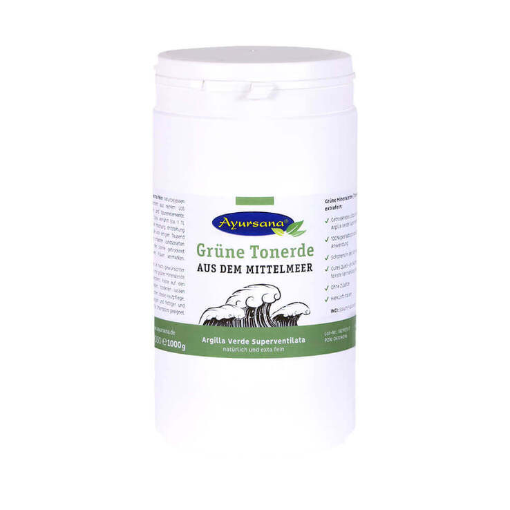 Grüne Tonerde Ayursana Pulver, 1 kg